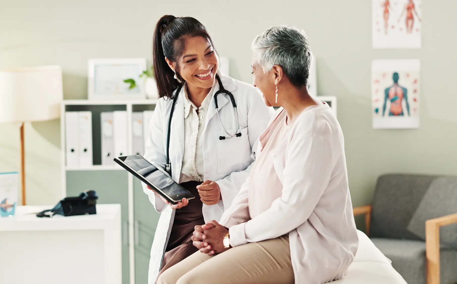 Woman with doctor