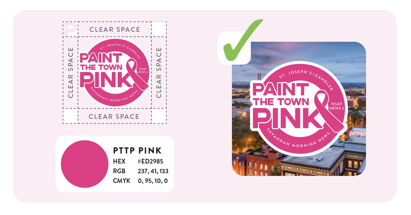 Paint the Town Pink Correct Branding Guidelines