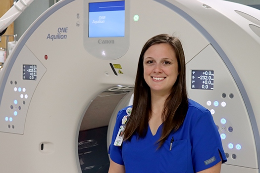 Chelsea De La Cruz, team lead of the CT department at St. Joseph’s Hospital.