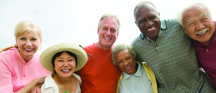 mixed group of older adults