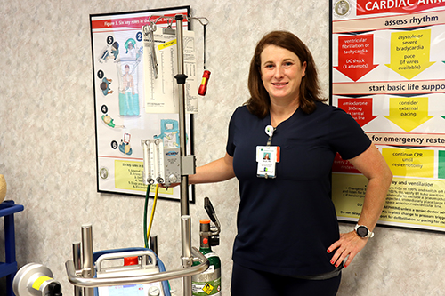 Tanya Coggins, clinical nurse educator for coronary care unit (CCU) and cardiovascular intensive care unit (CVICU) at St. Joseph’s Hospital.