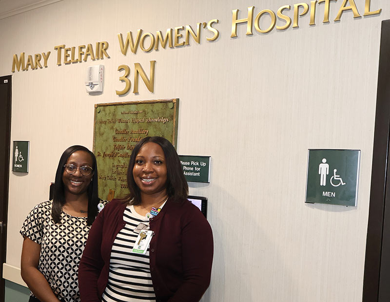 Kaniece Waller and Tia Fletcher, Telfair BirthPlace social workers