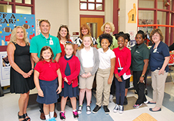 St. Joseph's/Candler's Angels of Mercy volunteers with students from Garden City Elementary School