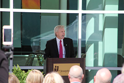 St. Joseph's/Candler President & CEO Paul P. Hinchey addresses the crowd