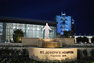 Exterior of St. Joseph's Hospital.