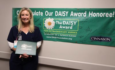 Brandi Flowers, PCU nurse at St. Joseph's Hospital and latest DAISY Award winner