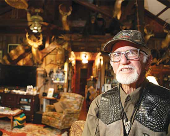 Trapper Jack Douglas at home